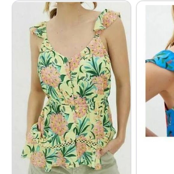 FARM Rio Floral Ruffle Tank Top NWT - Picture 9 of 9